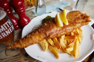 fish and chips in London England 