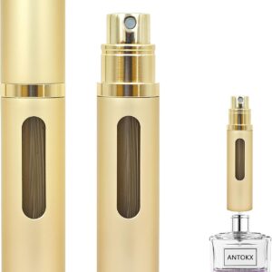 Travel Perfume Refillable Bottle Atomizer - 5ML ANTOKX Pocket Perfume Atomizer, Leakproof Small Perfume Spray Bottle Portable Perfume Sprayer for Women and Men