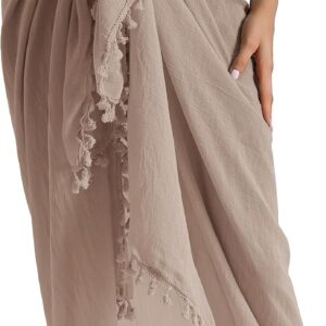Eicolorte sarong cover up tied as a wrap skirt