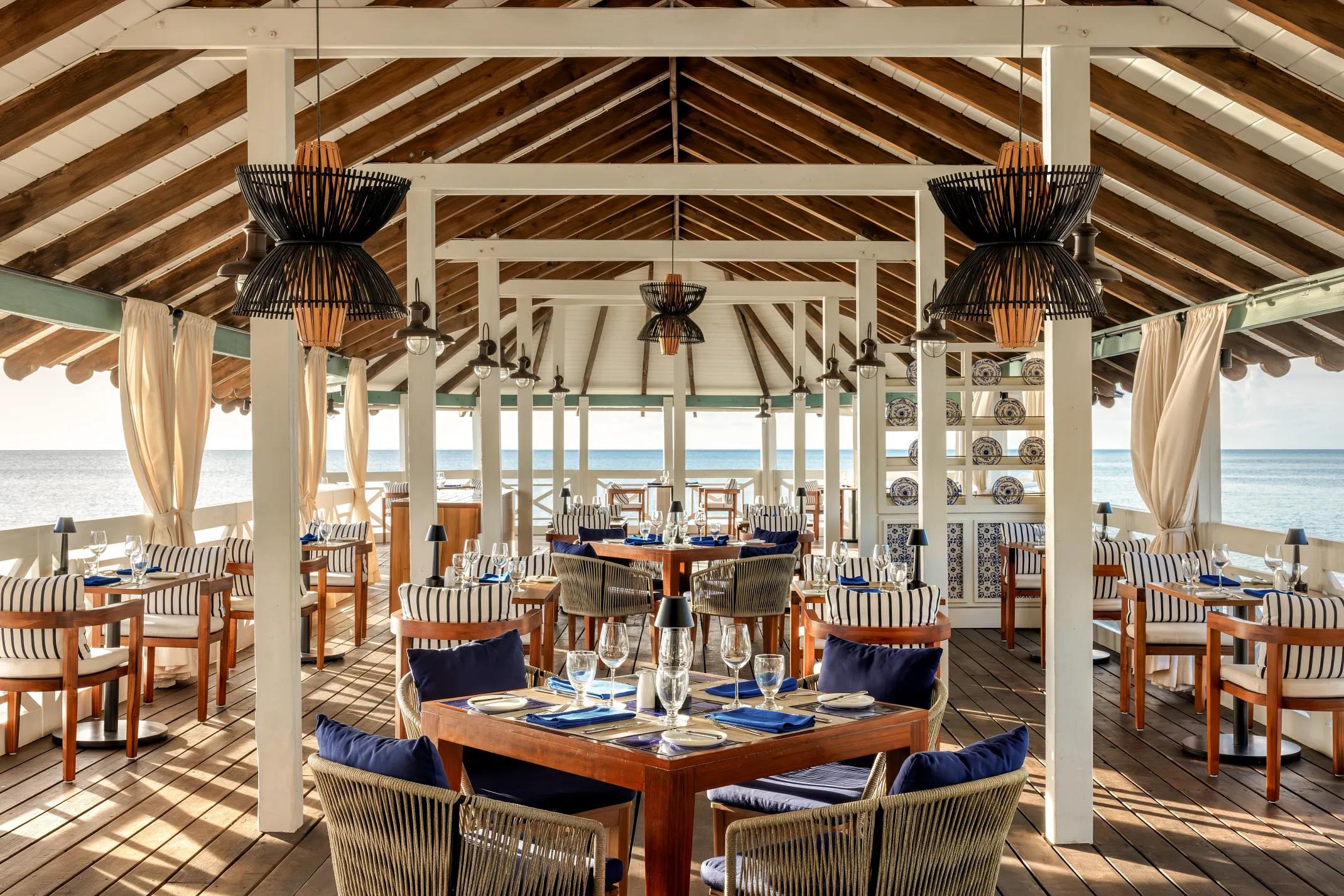 Morgan's Pier, the overwater French restaurant at Secrets St. Lucia