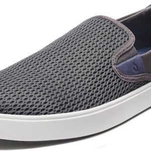 OluKai Lae'ahi slip on shoes in grey breathable mesh