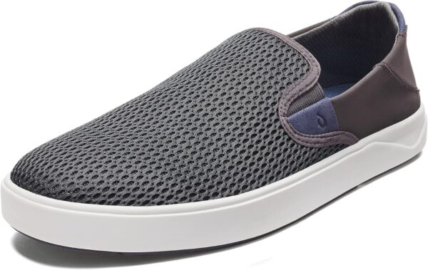 OluKai Lae'ahi slip on shoes in grey breathable mesh